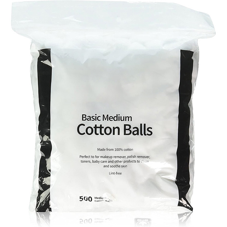 100% coton pur stériliser la boule de coton d'alcool boule de coton absorbant médical blanc