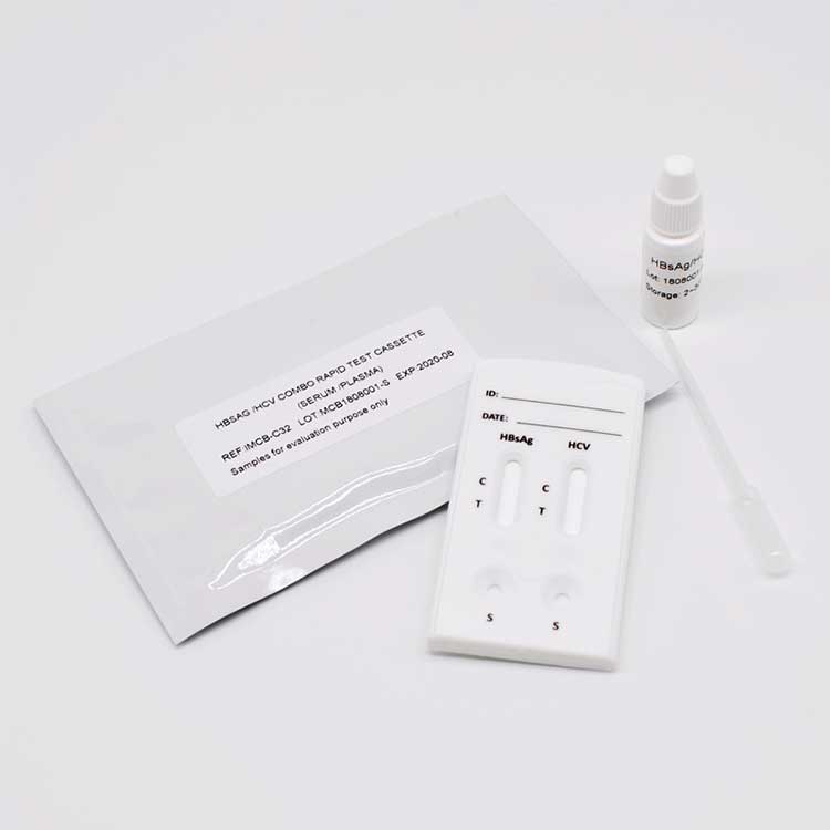 Kit de test rapide 2 en 1 Hbsag Hcv Combo 2 panneaux