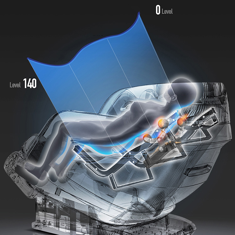 Fauteuil de presse de doigt de relaxation de massage 4D avec système de chauffage