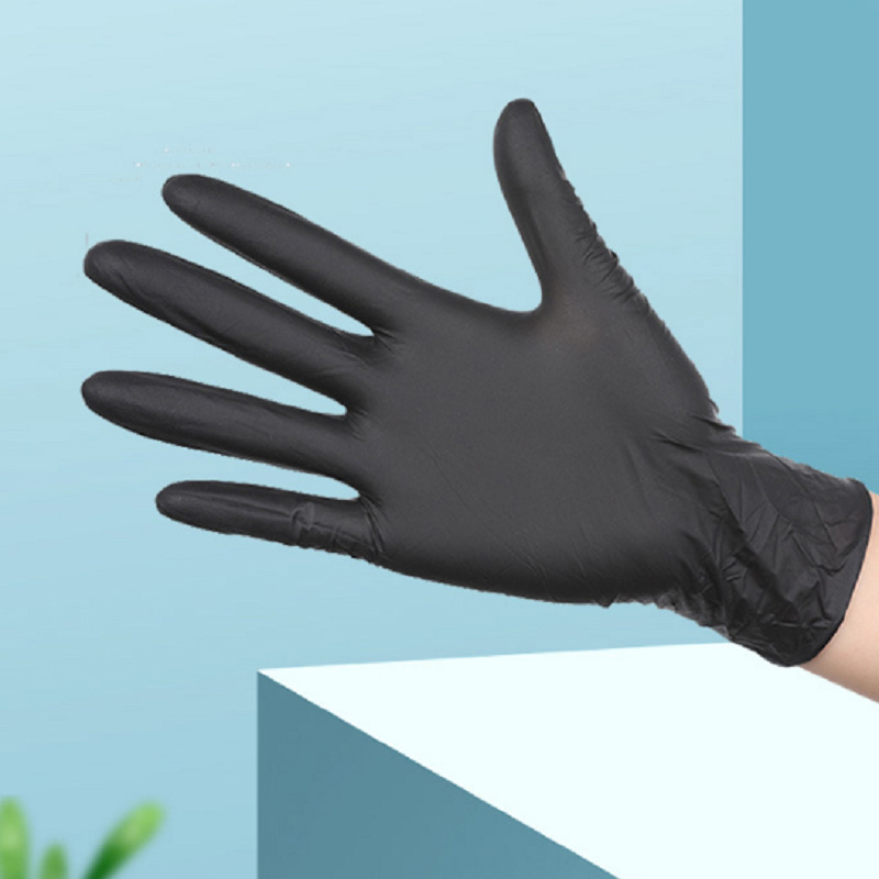 Gants synthétiques noirs jetables