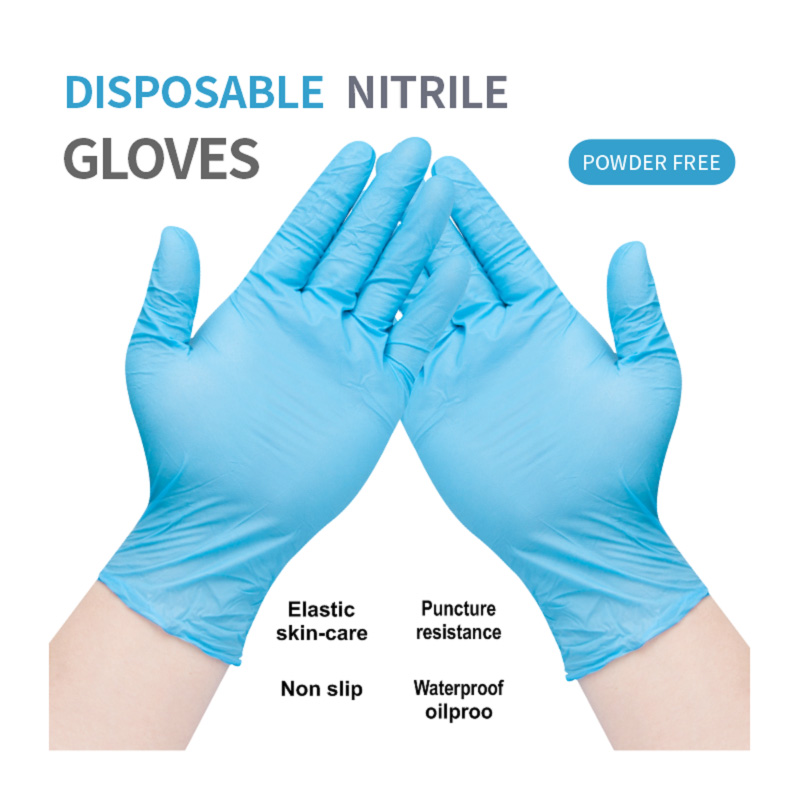 Gants d'examen synthétiques en mélange jetable Nitrile