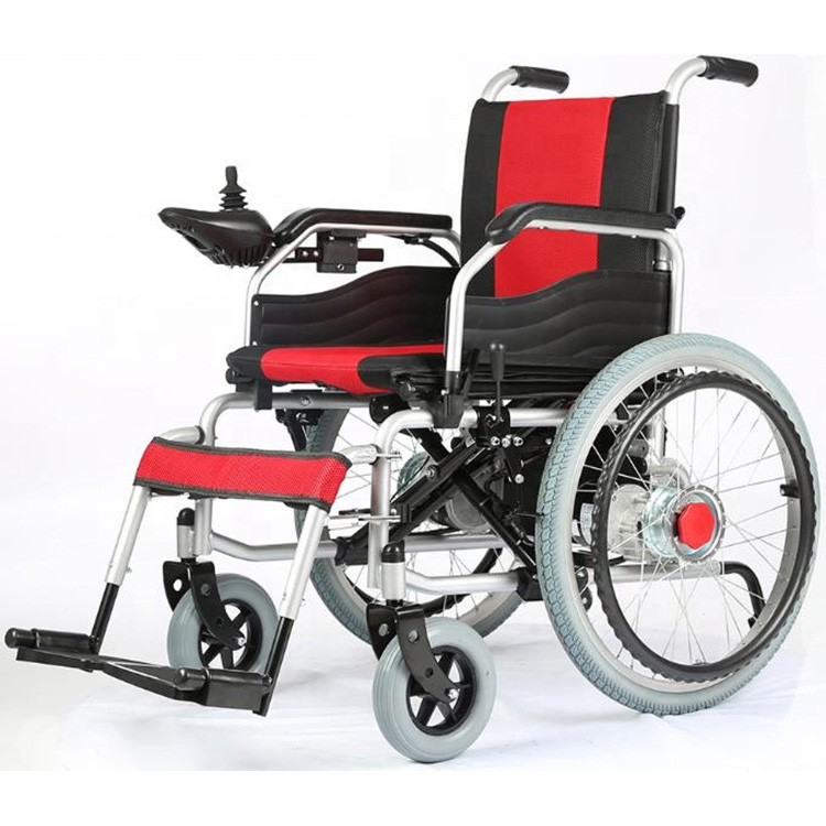 Fauteuil roulant électrique portatif en aluminium pliable